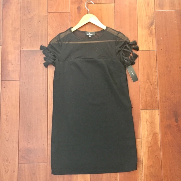 Lulu’s Iced Latte Black Shift Dress with Tassels - Picture 5 of 9